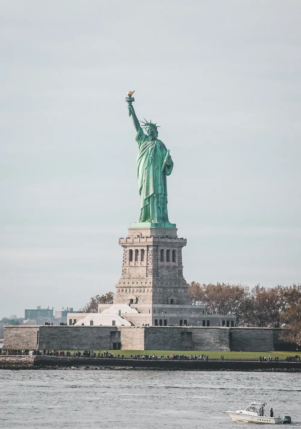 The Statue of Liberty in New York Harbor